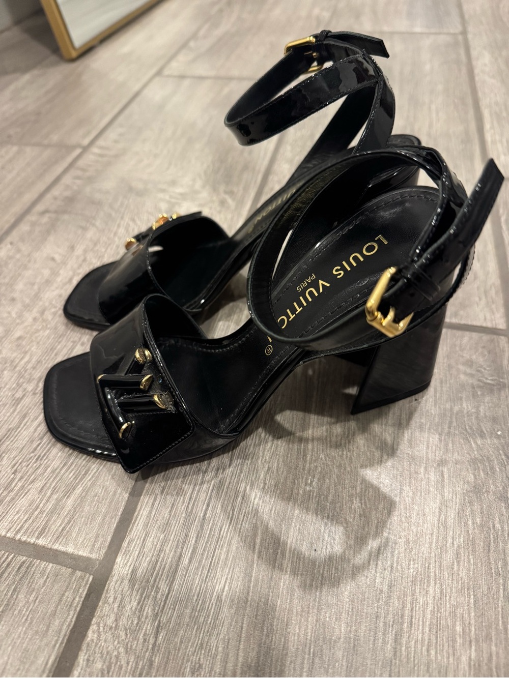Louis Vuitton Shake Patent Leather Sandal